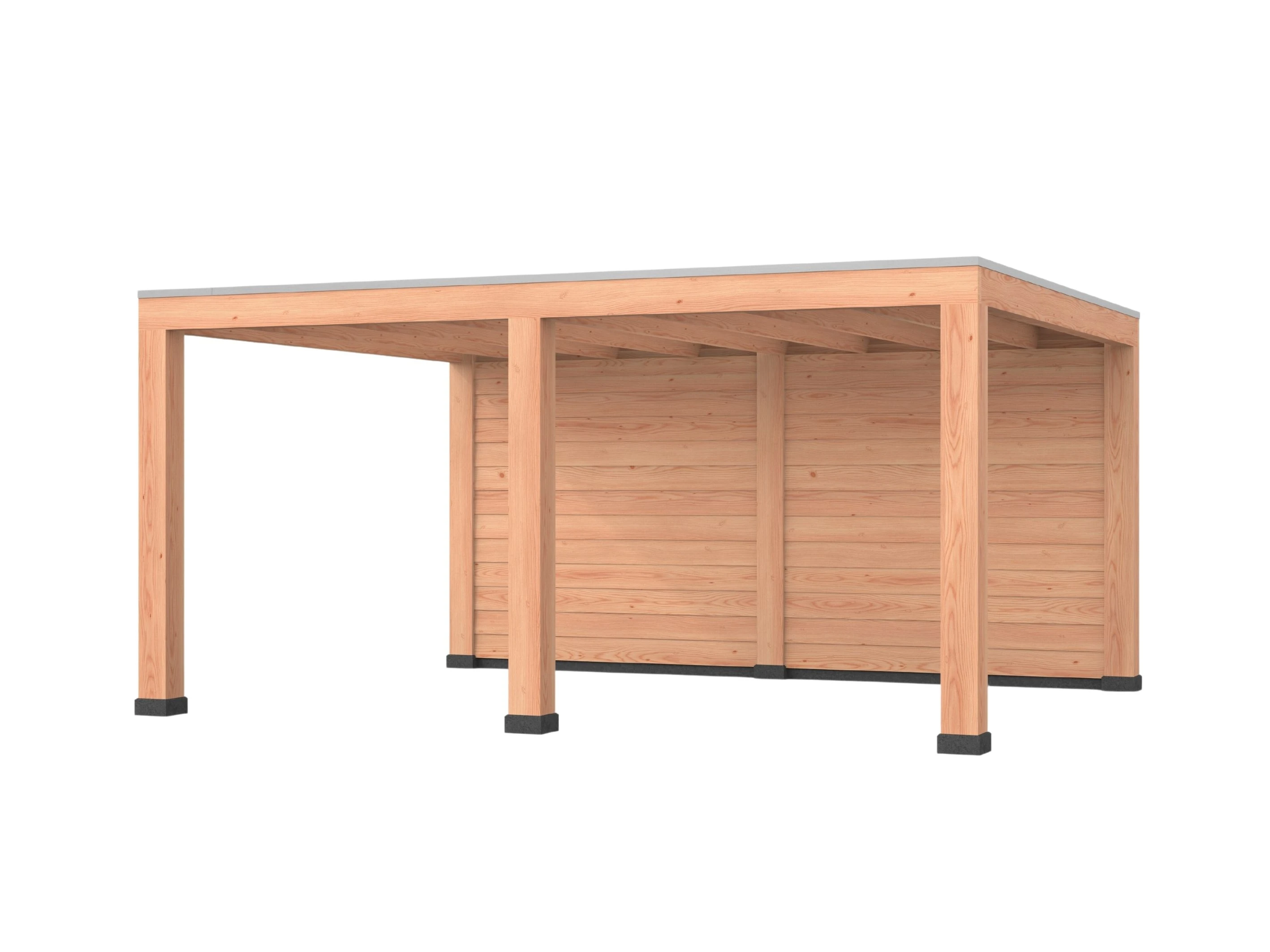 Douglas overkapping, 500 x 400, met achterwand, Westwood Modern - Afbeelding 1